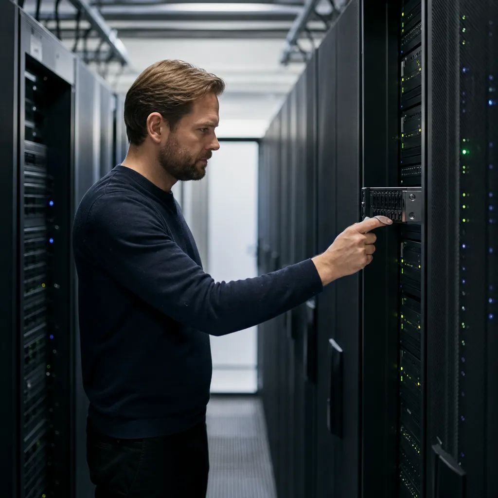 en molnserver-illustration med filer som flyttas mellan två servrar